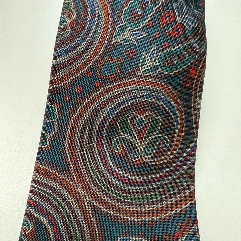 Paisley Patterned Tie - Multicolor